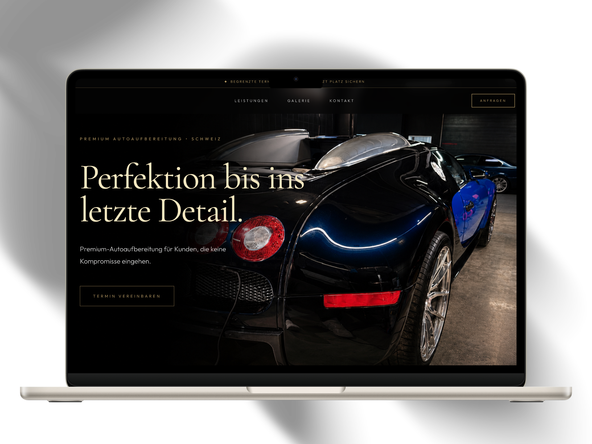 GG Autoaufbereitung Website, umgesetzt von Peakvio